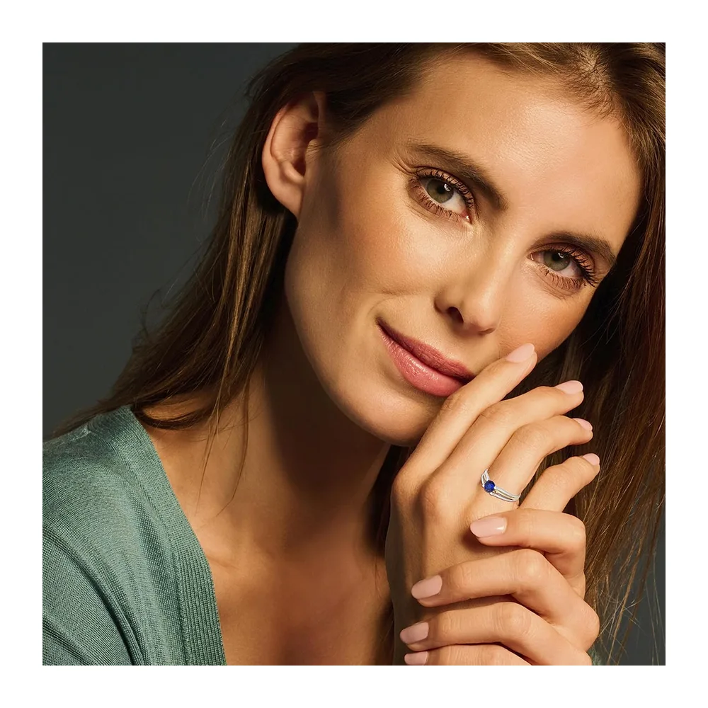 Bijoux Bague de Fiançailles avec Pierre Précieuse/Pierre de Naissance du mois