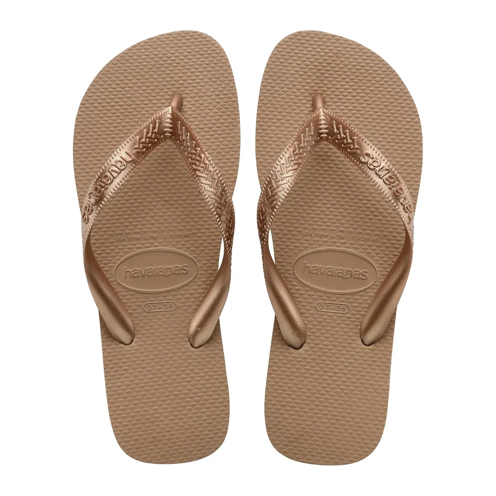 Top Tiras Tongs — Rose Gold
