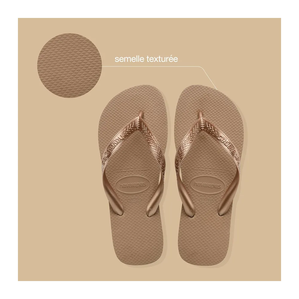 Top Tiras Tongs — Rose Gold