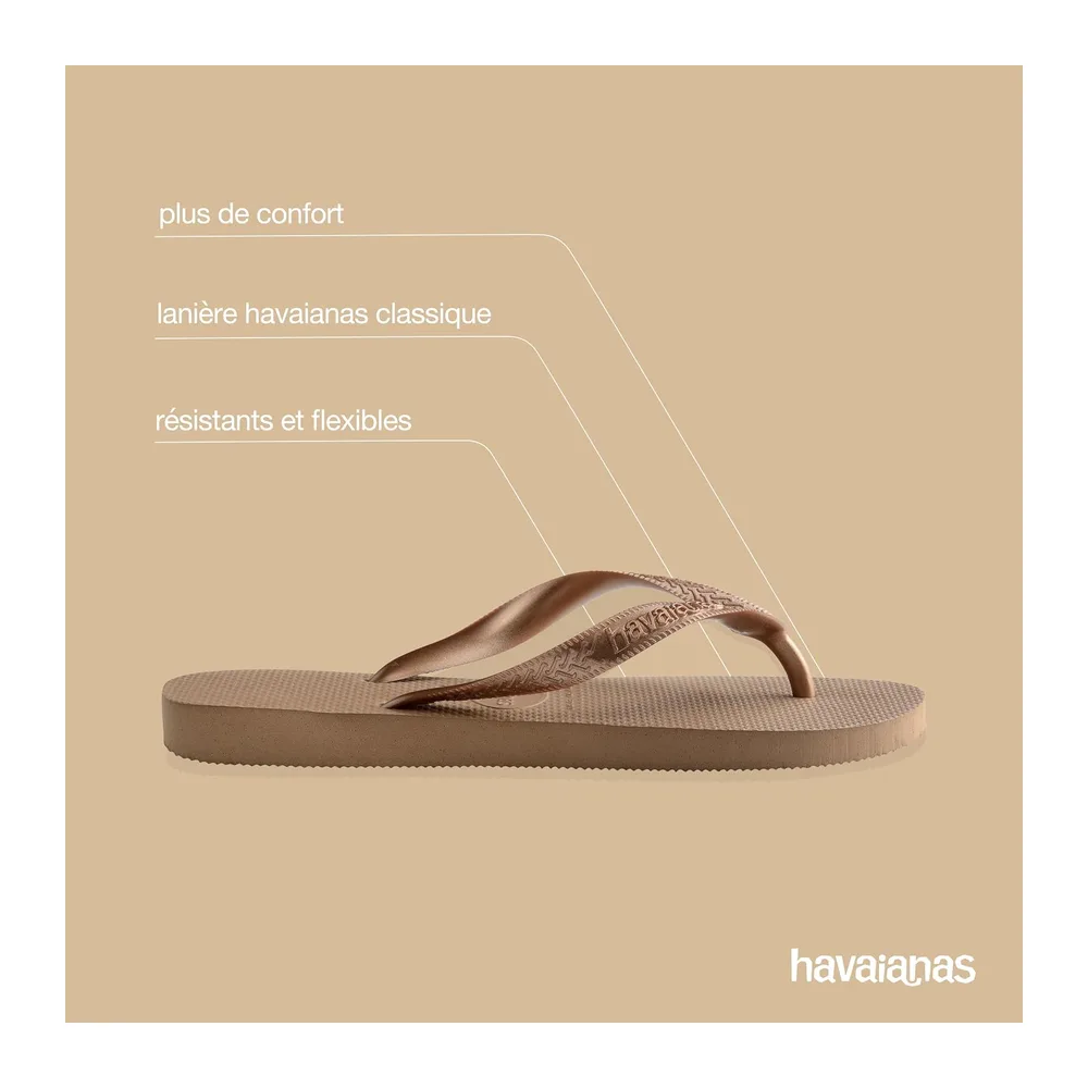 Top Tiras Tongs — Rose Gold
