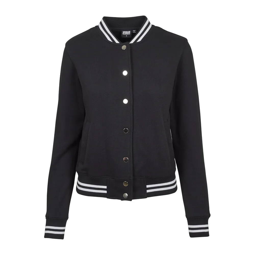 Damen College Sweat Jacket — Noir (Black/Black 00017)