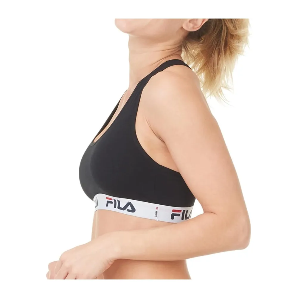 Soutien-Gorge Coton, Brassière, Sport, Liberté de Mouvement — Noir