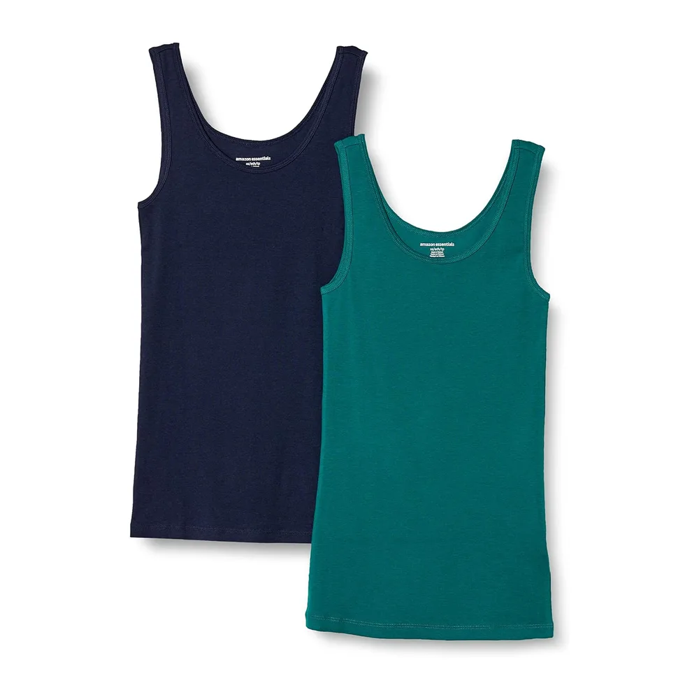 Débardeur Coupe Ajustée — Bleu Marine/Vert Foncé