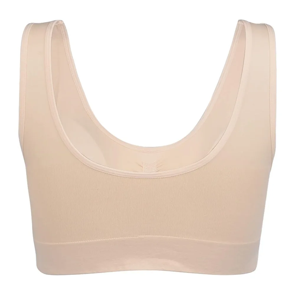 Brassière Soutien Gorge Dentelle sans Armature pour Sport — Noir+blanc+chair