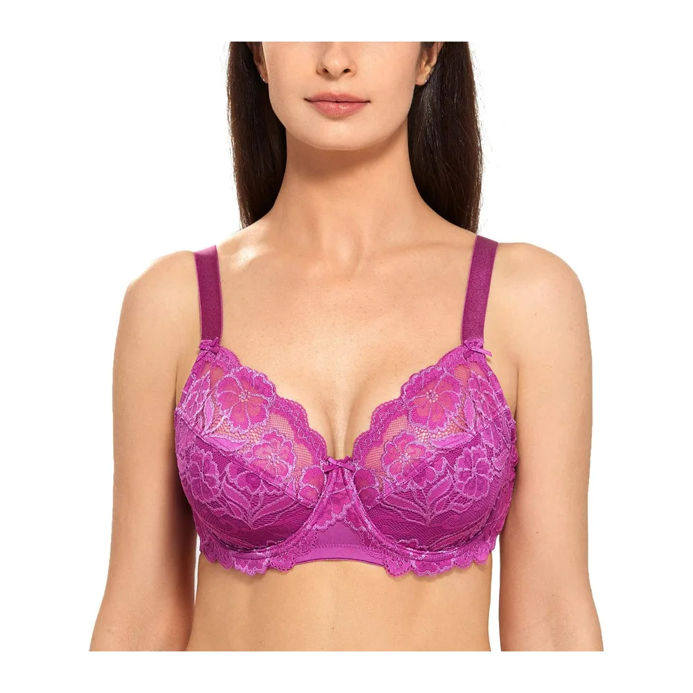 Soutien Gorge Grande Taille Dentelle — Fuchsia
