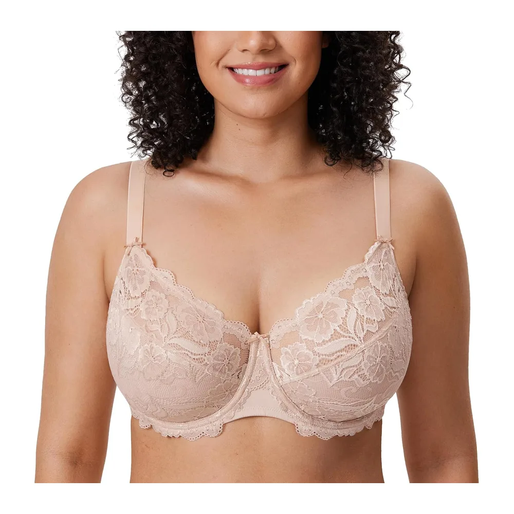 Soutien Gorge Grande Taille Dentelle — Beige