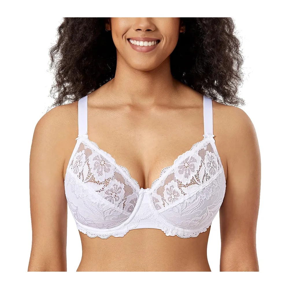 Soutien Gorge Grande Taille Dentelle — Blanc