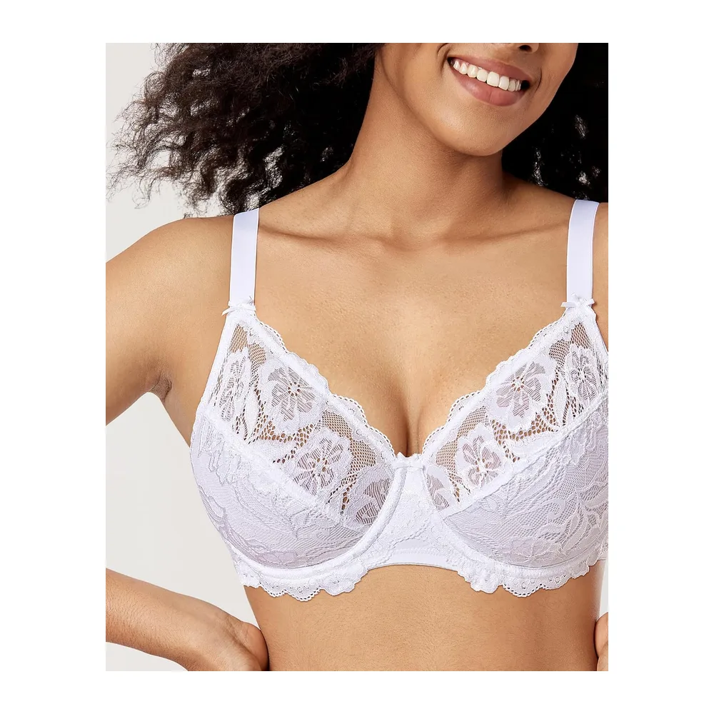 Soutien Gorge Grande Taille Dentelle — Blanc