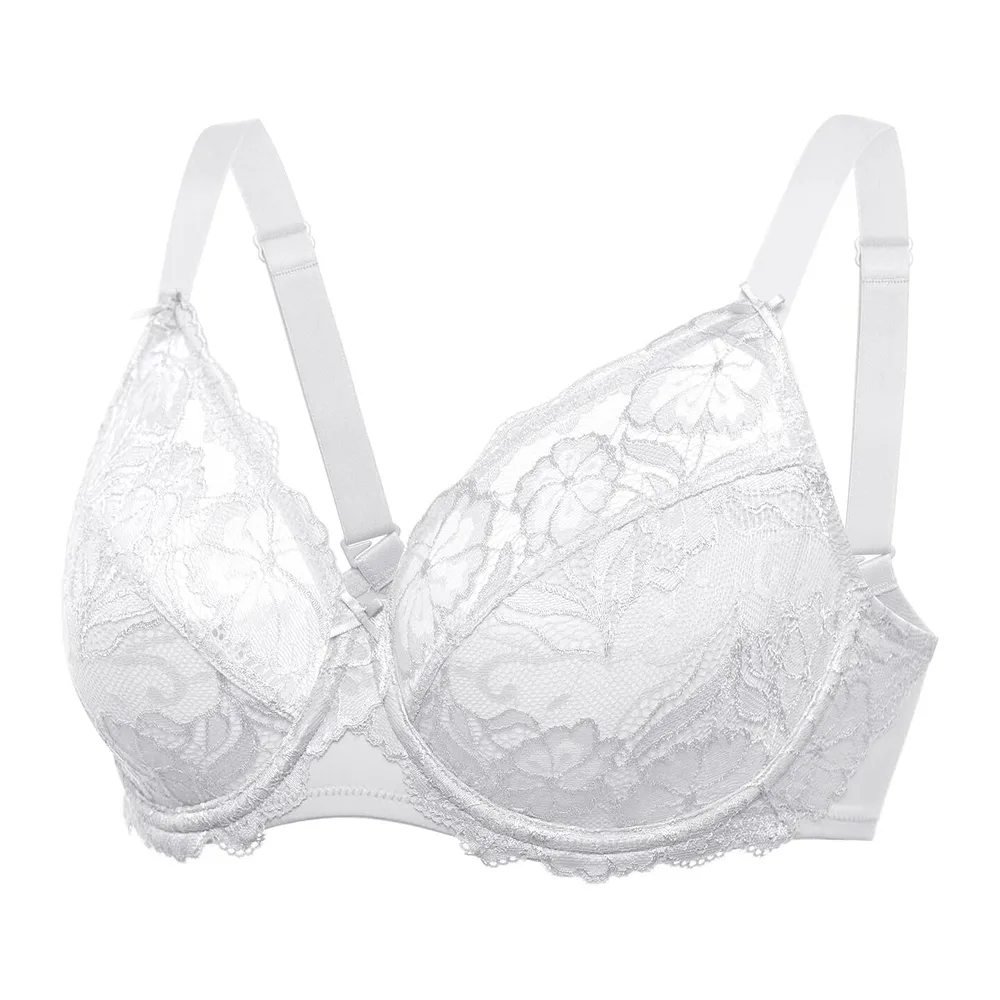 Soutien Gorge Grande Taille Dentelle — Blanc
