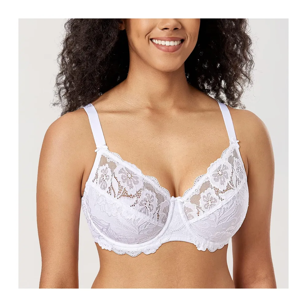 Soutien Gorge Grande Taille Dentelle — Blanc