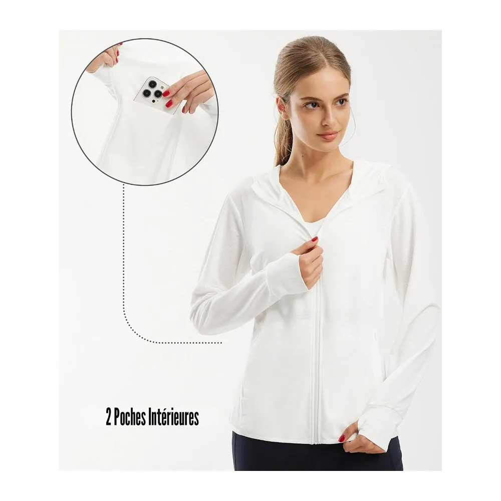 UV Chemise Veste de Course Running Vêtements — 01-blanc-upgrade
