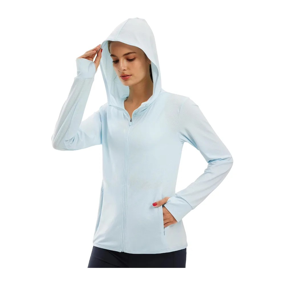UV Chemise Veste de Course Running Vêtements — 01-bleu Glace-upgrade
