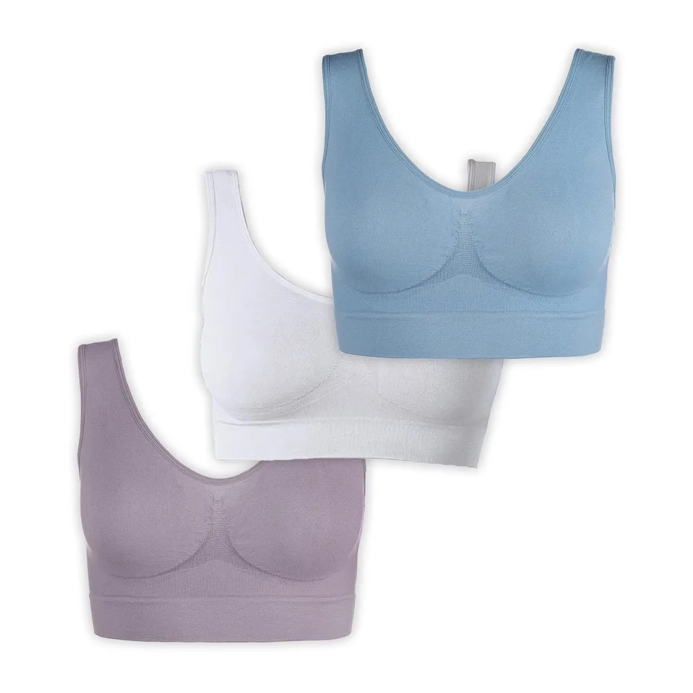 Soutiens-Gorge sans Armatures,sans Coutures et sans Crochets — Tons Pastel, Blanc