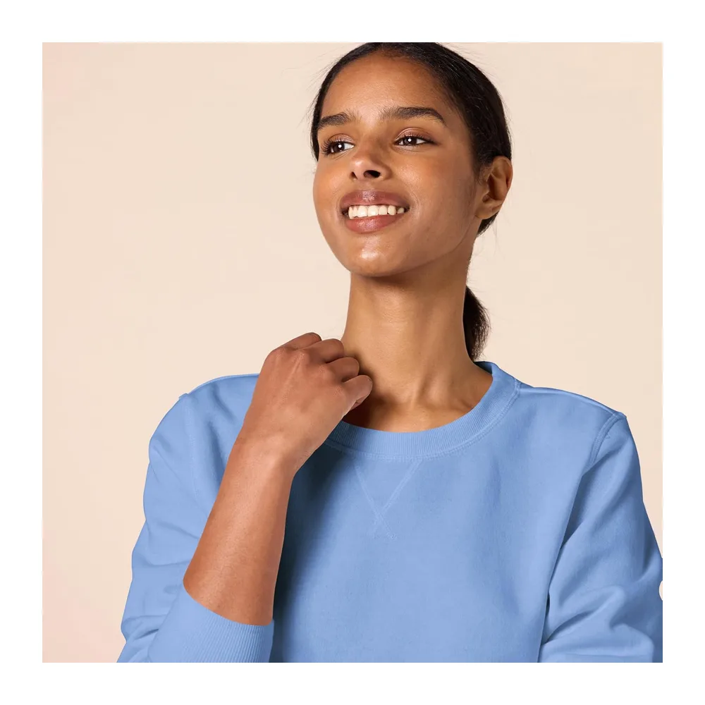 Pull à Col Rond en Polaire (Disponible en Grandes Tailles) — Bleu