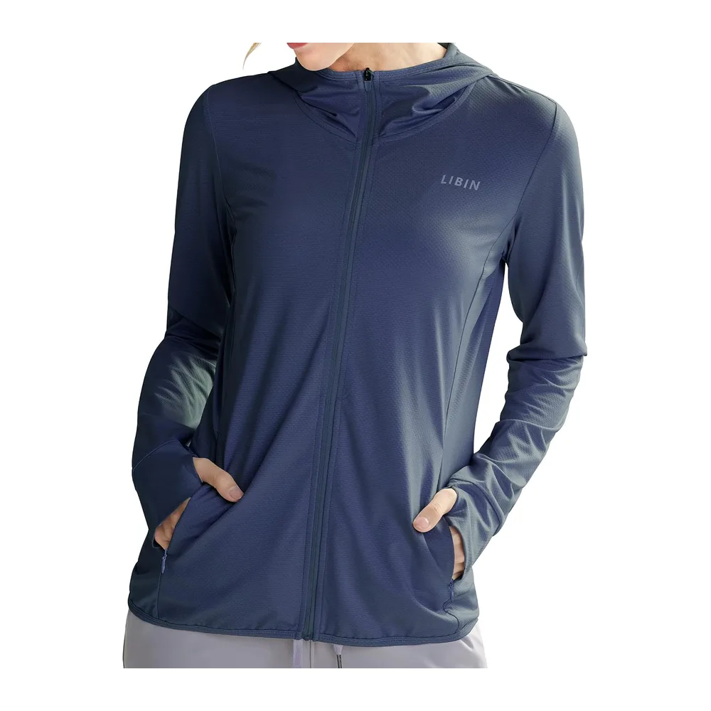 UV Chemise Veste de Course Running Vêtements — 01-bleu Marine-upgrade