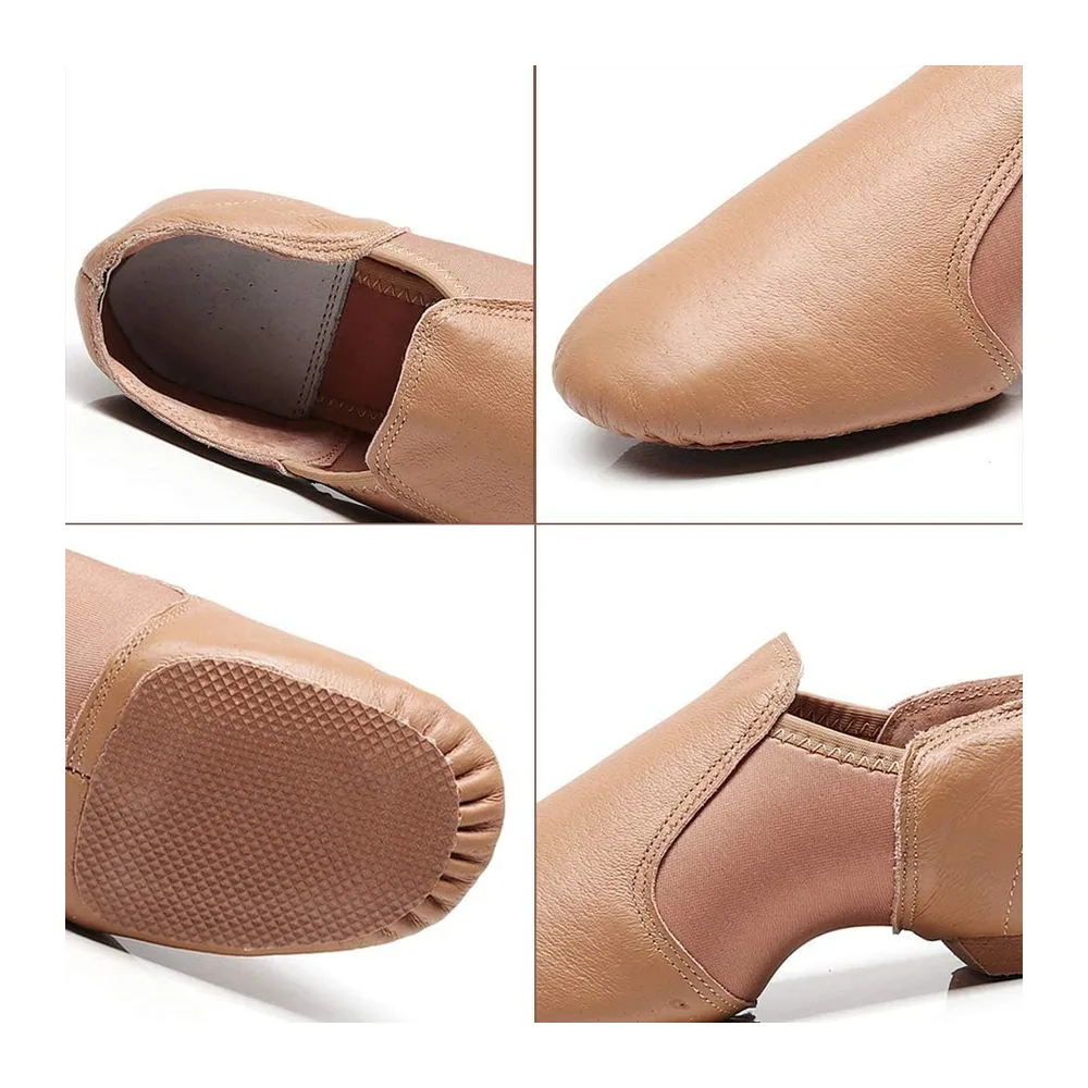 Shoes Latin Leather Jazz Ballerina Sneakers Comfort — Chameau