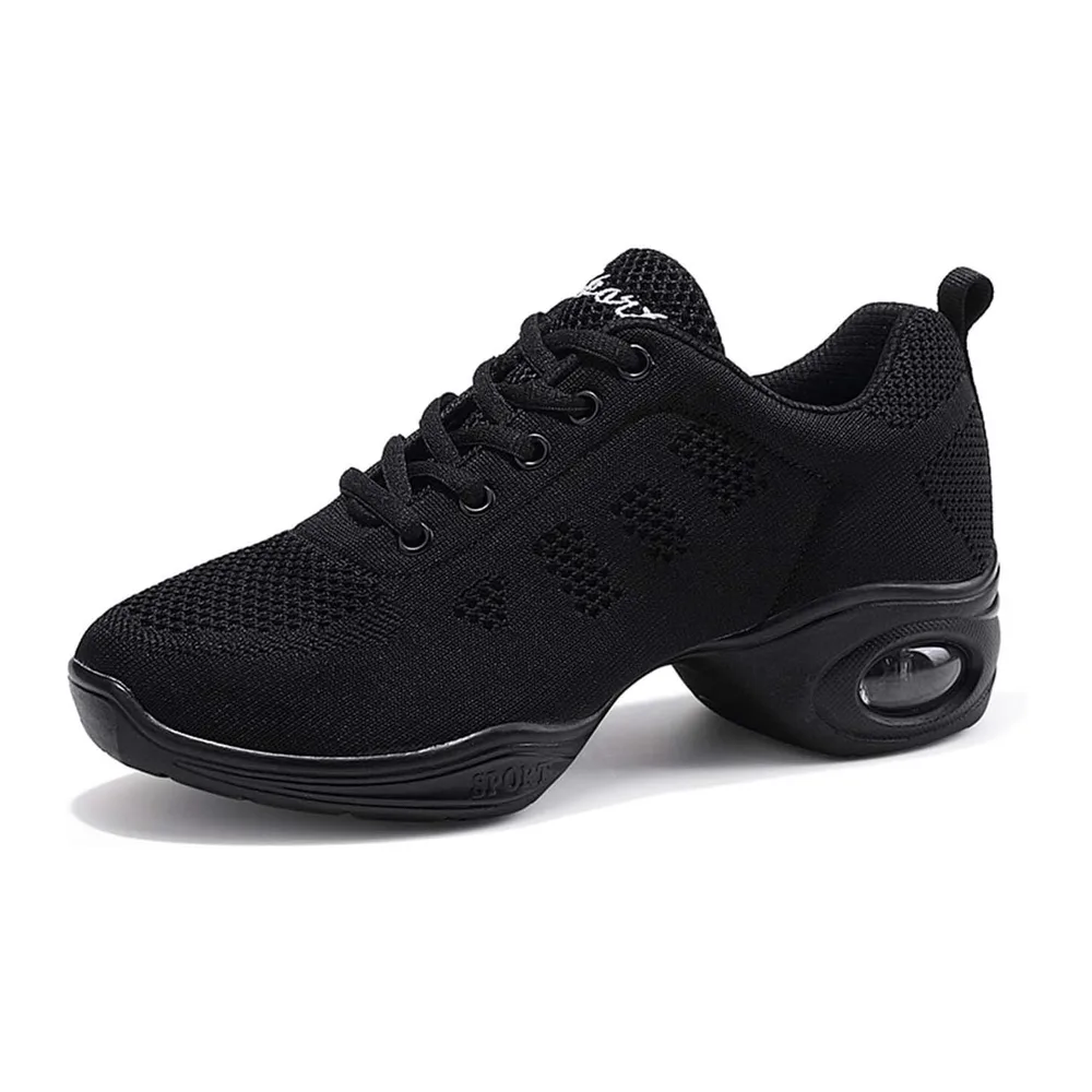 Chaussures de Sport Jazz Chaussures d'entraînement à la Danse de — Noir Coussin D Air