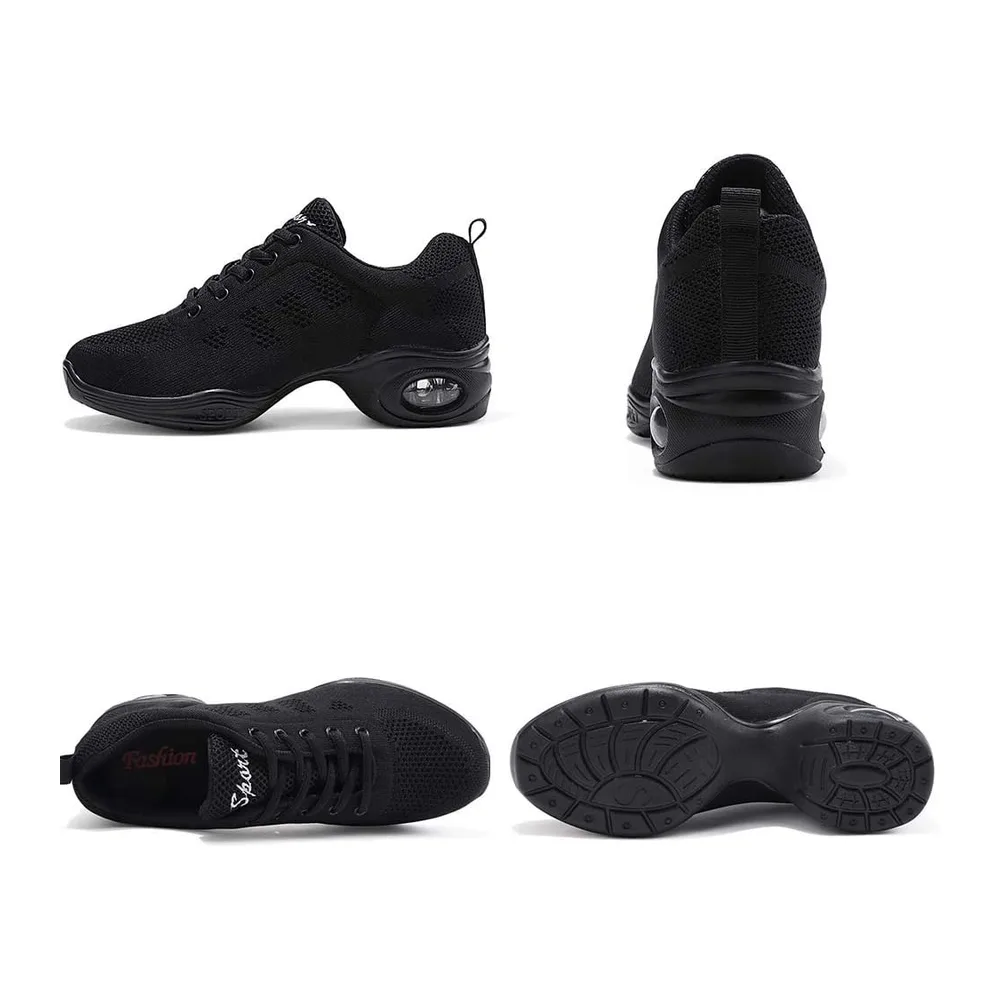 Chaussures de Sport Jazz Chaussures d'entraînement à la Danse de — Noir Coussin D Air