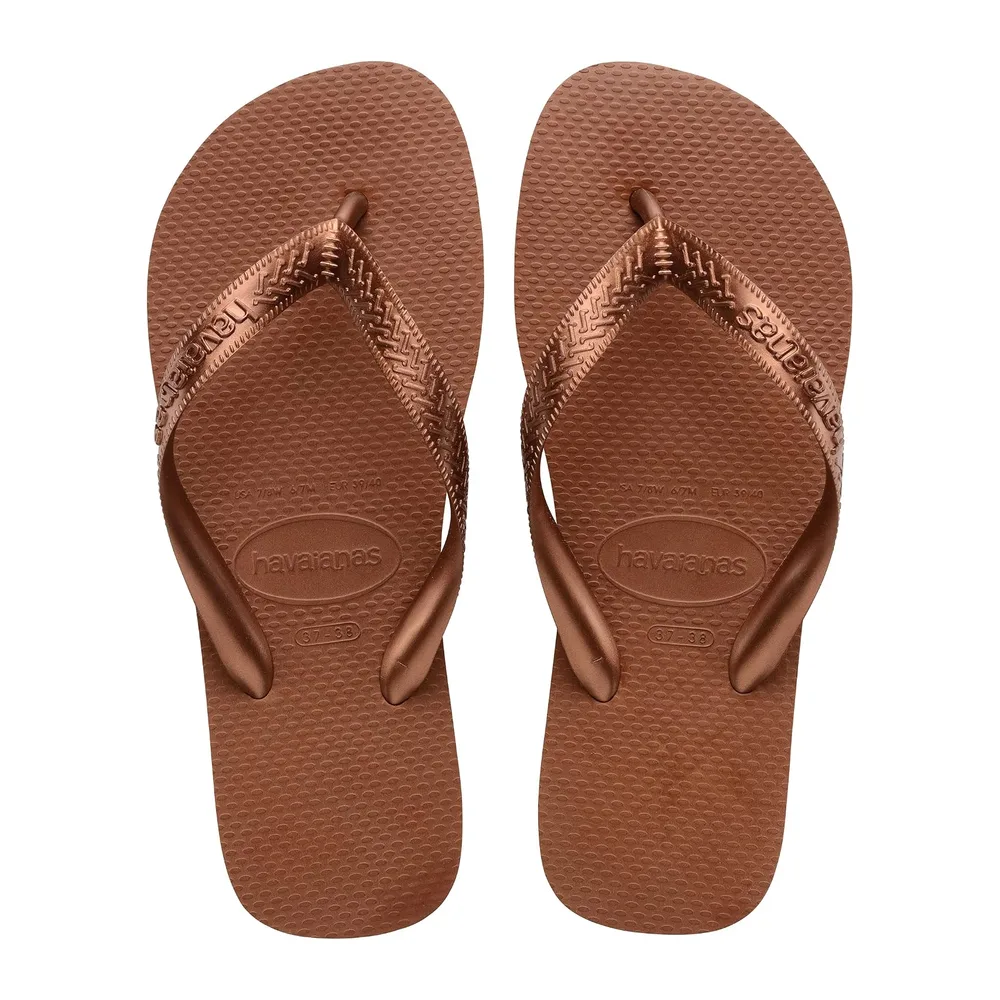 Top Tiras Tongs — Métallique