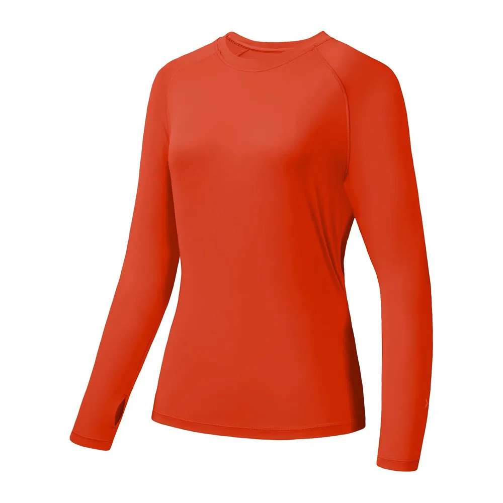 T-Shirt de Protection Solaire UV UPF 50+ à Manches Longues pour la pêche, la — Orange