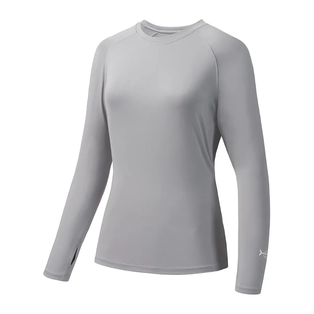 T-Shirt de Protection Solaire UV UPF 50+ à Manches Longues pour la pêche, la — Light Grey