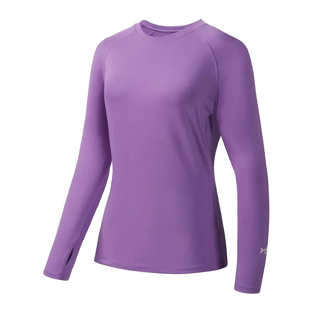 T-Shirt de Protection Solaire UV UPF 50+ à Manches Longues pour la pêche — Light Purple