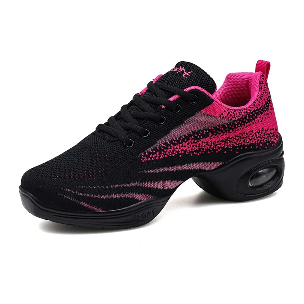 Chaussures de Sport Jazz Chaussures d'entraînement à la Danse de Danse de — Noir et Rose