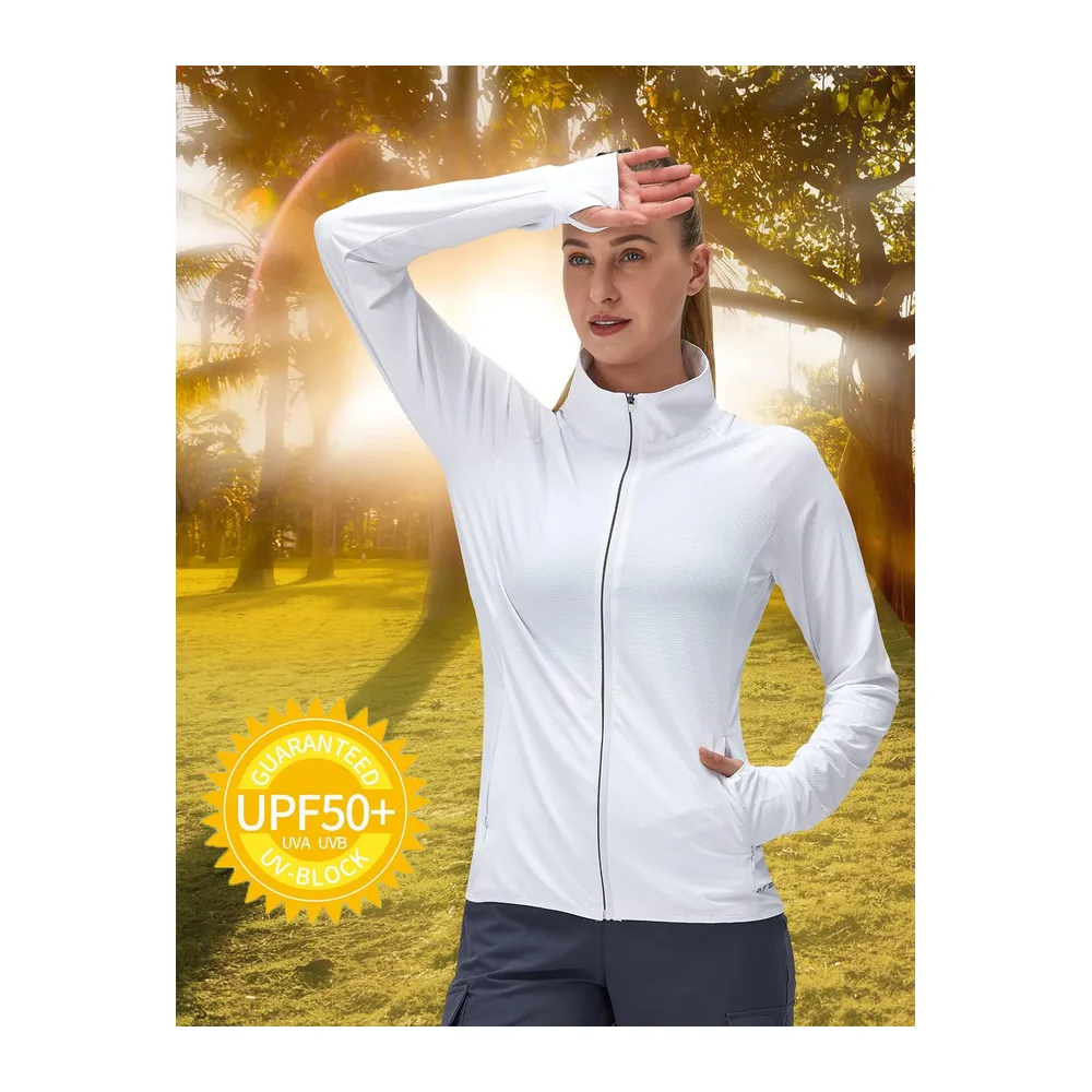 Vêtement de protection solaire UPF 50+ à manches longues — Blanc