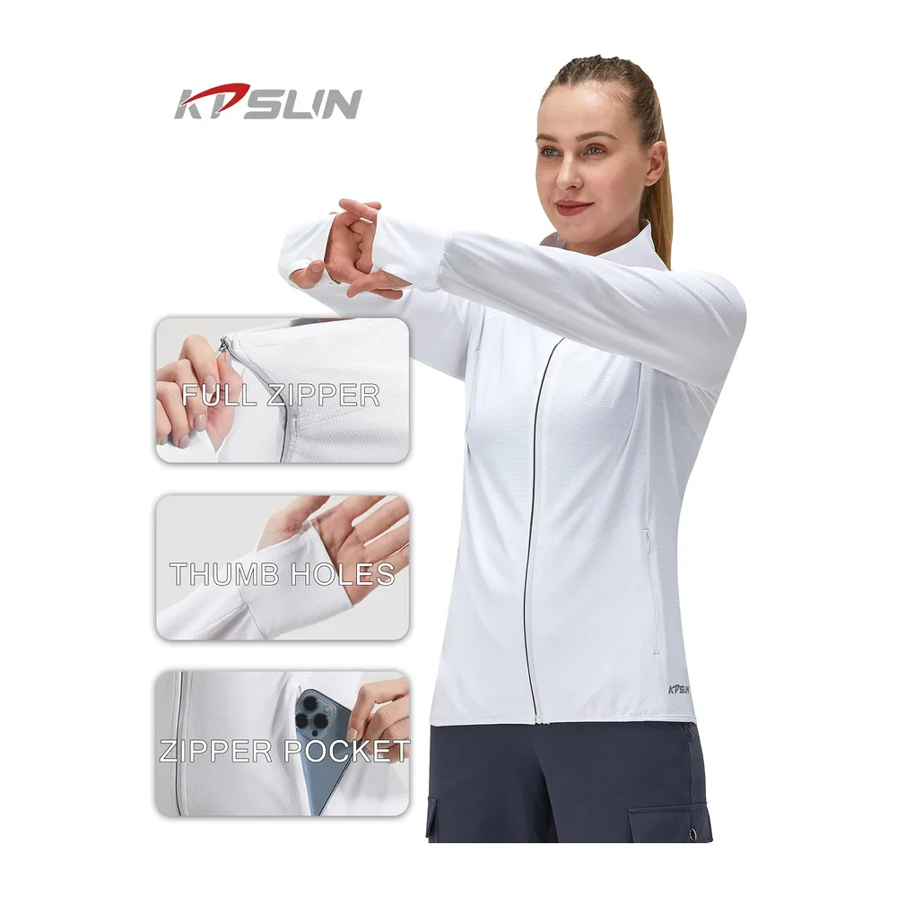 Vêtement de protection solaire UPF 50+ à manches longues — Blanc