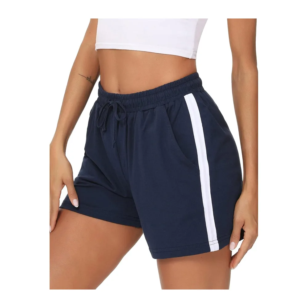 Short de Course à Pied décontracté en Coton — A Bleu Marine