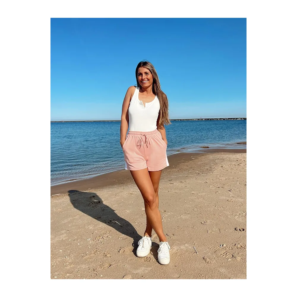 Short de Course à Pied décontracté en Coton — A Rose