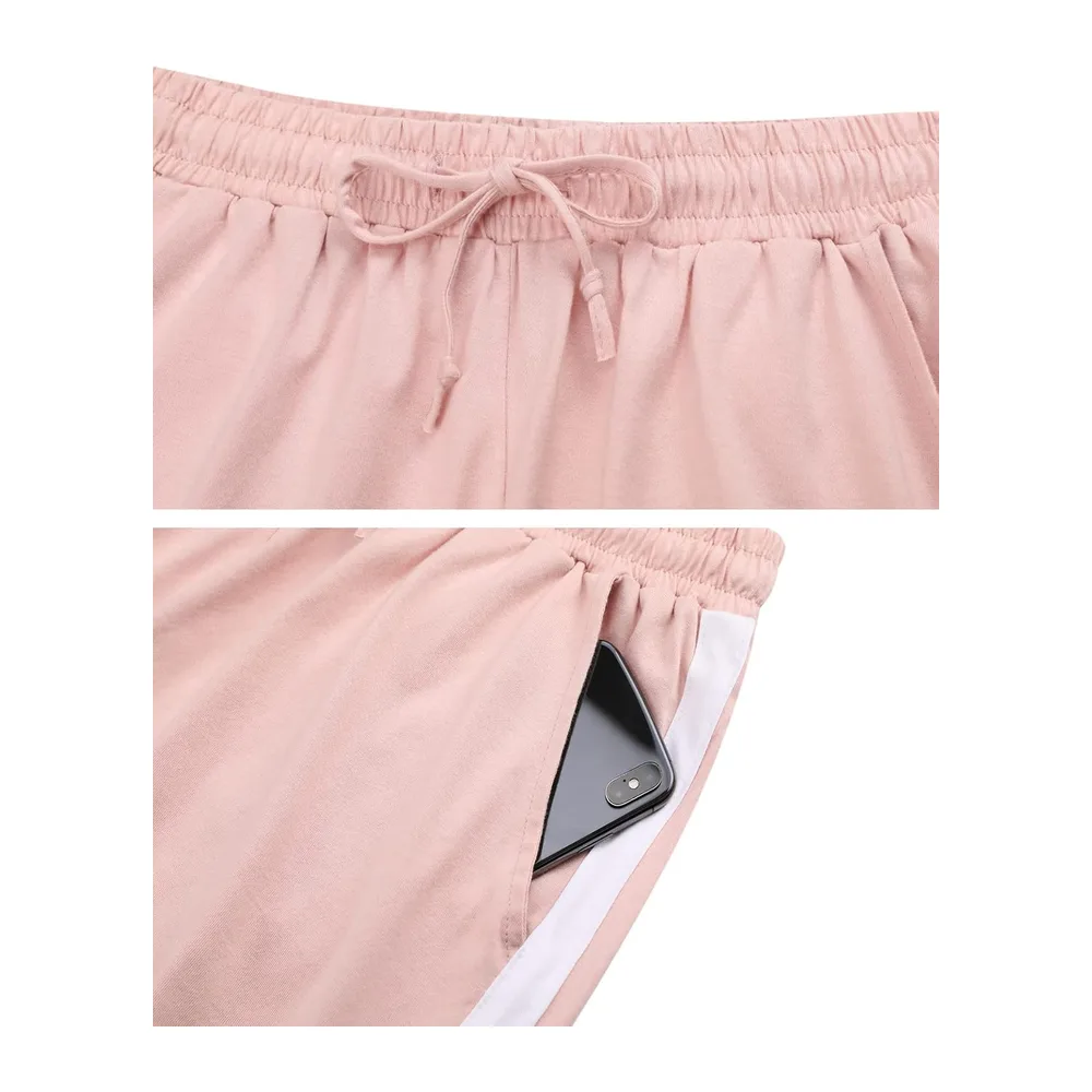 Short de Course à Pied décontracté en Coton — A Rose
