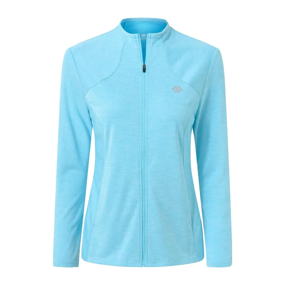 Vestes de Sport Vest Légère Manche Longue Sweat Zippé sans Capuche — Bleu Ciel