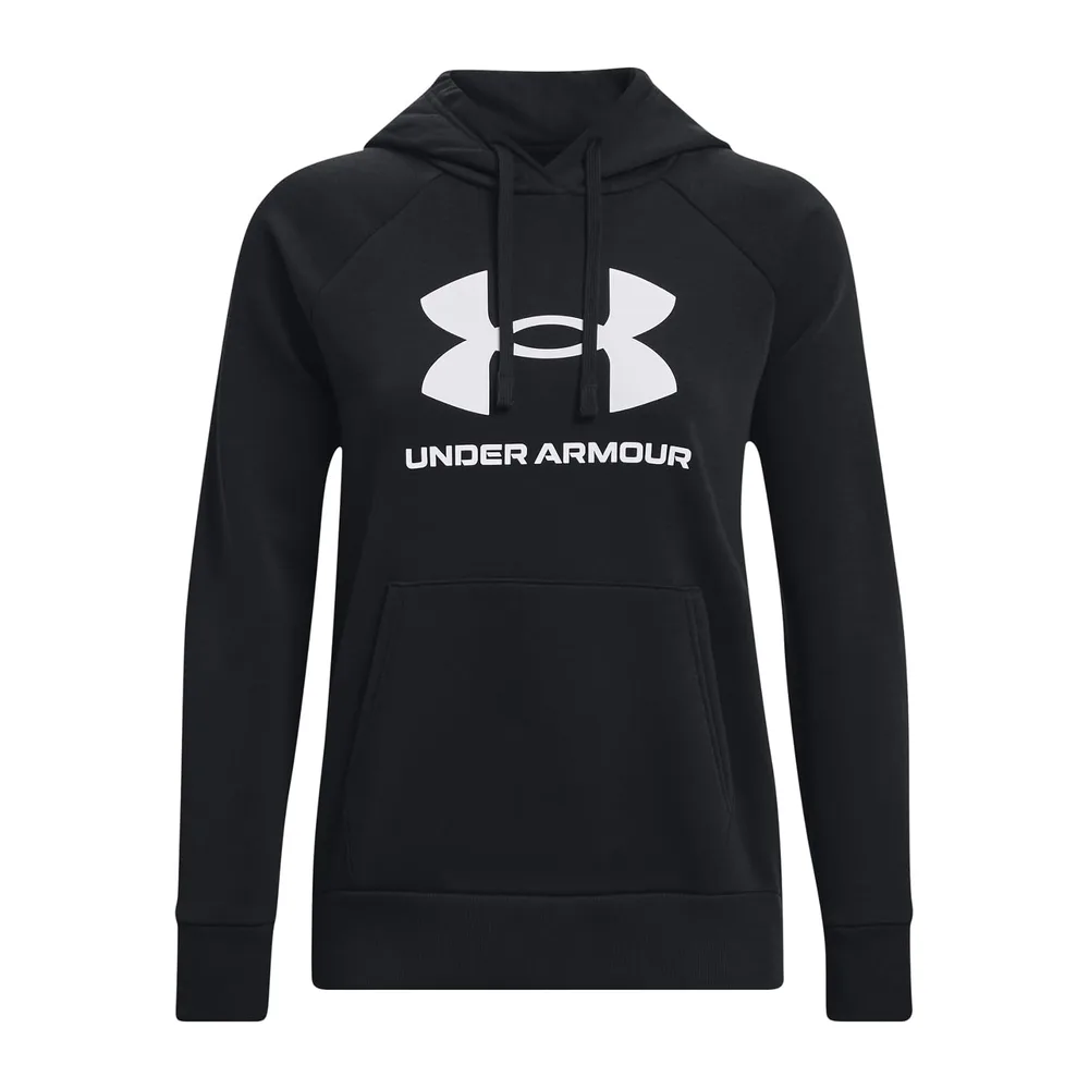 UA Rival Fleece Big Logo HDY Sweatshirt à Capuche — Noir