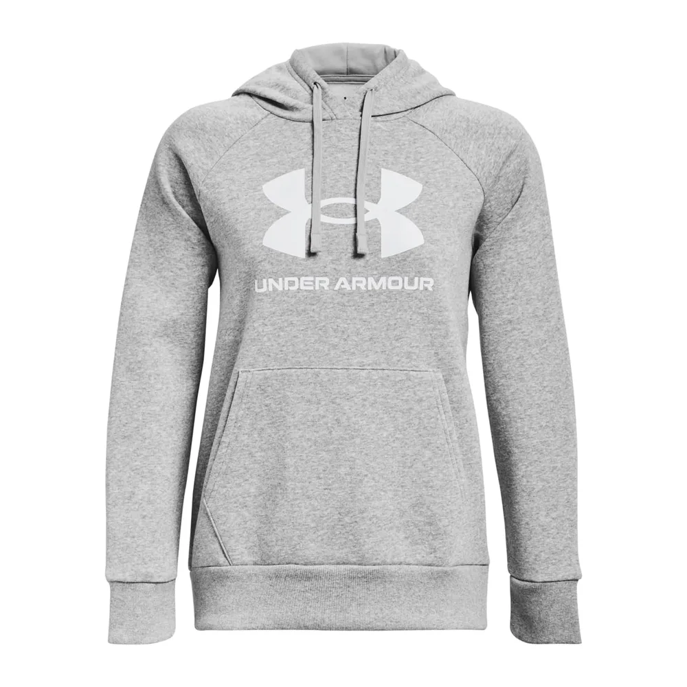 UA Rival Fleece Big Logo HDY Sweatshirt à Capuche — Mod Gray Light Heather