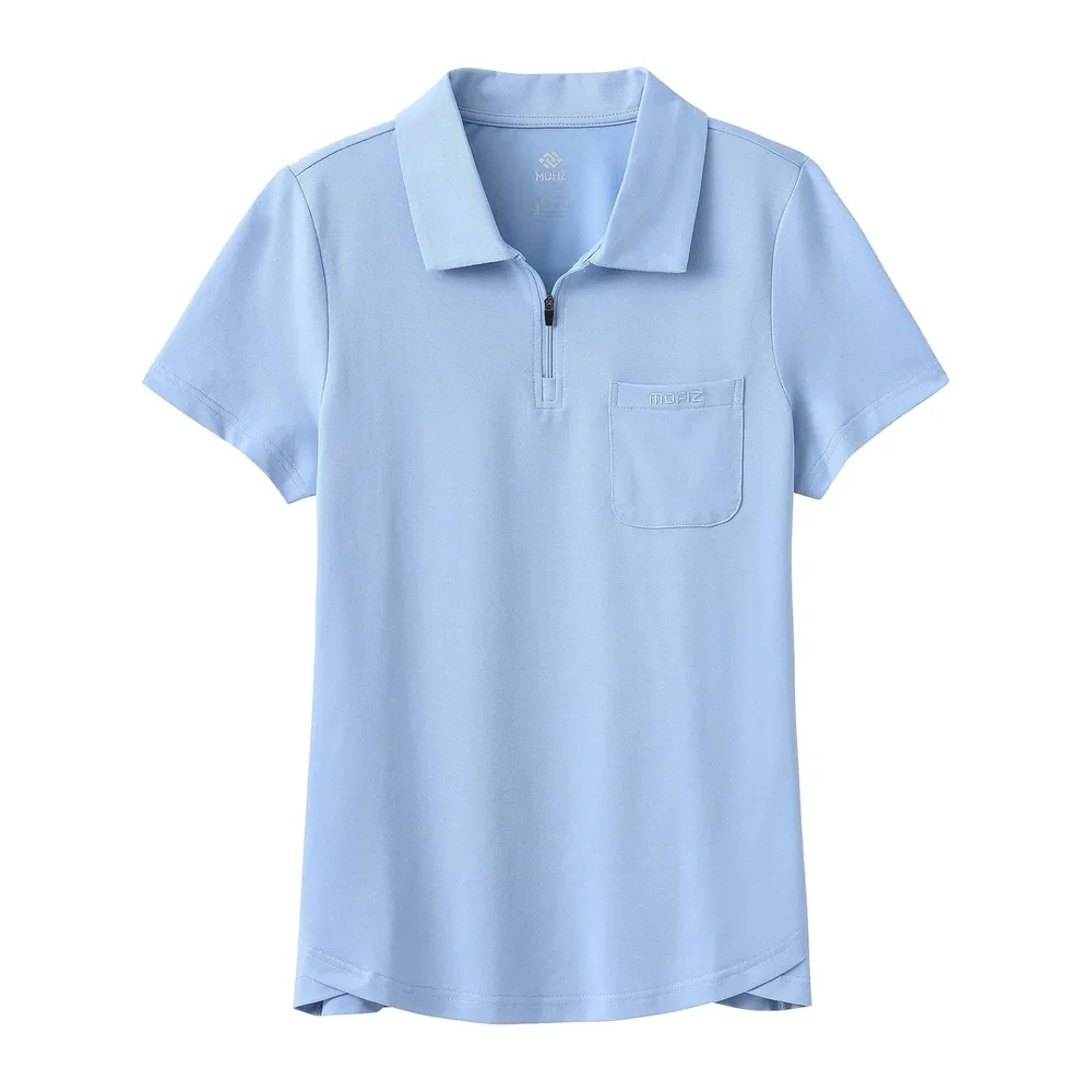 Polo Shirt de Sport à Manches Courtes Coton Polo Golf Tennis Tops — Bleu