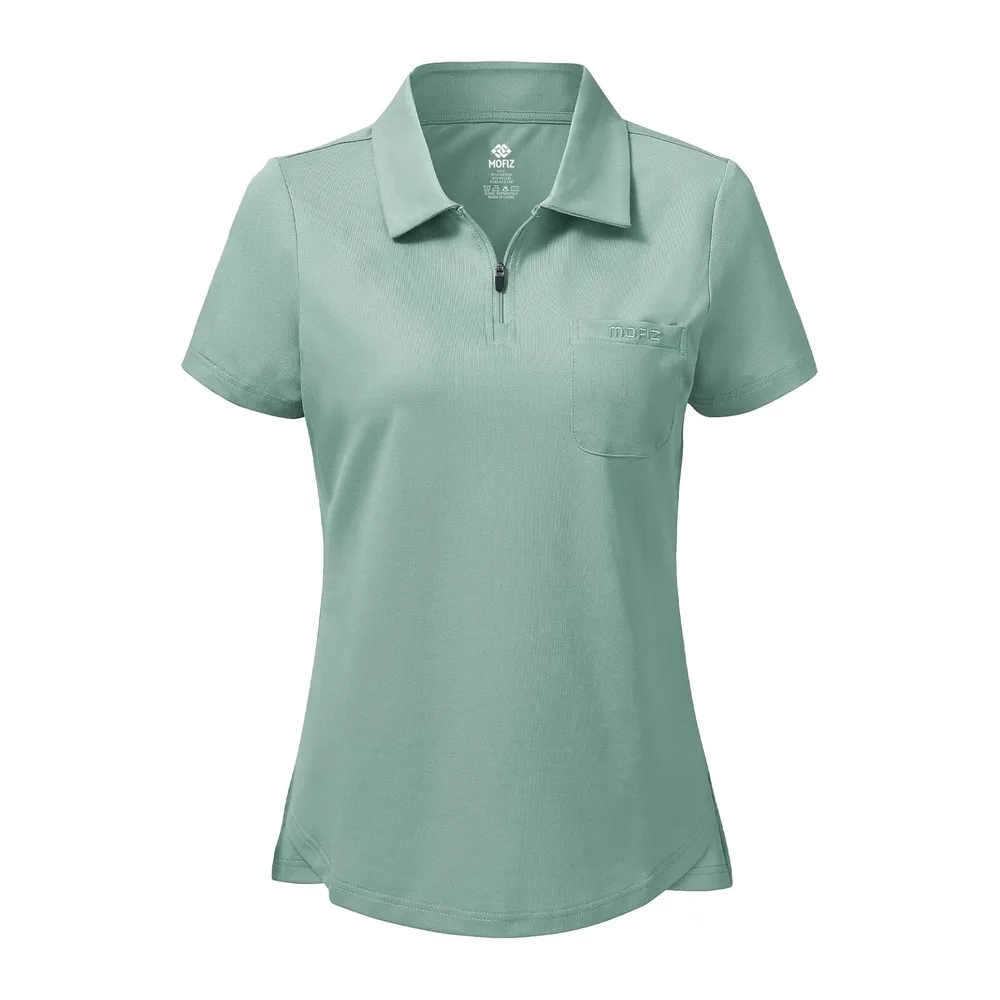 Polo Shirt de Sport à Manches Courtes Coton Polo Golf Tennis Tops — Vert