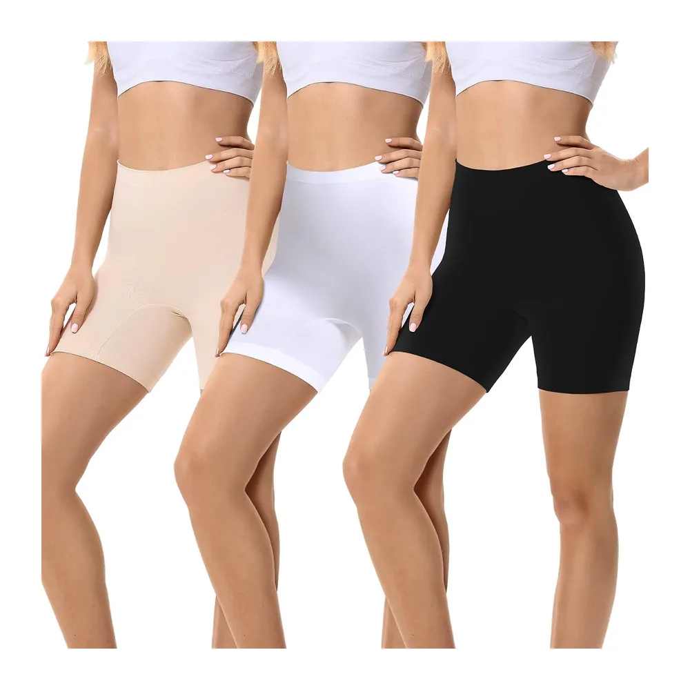 Shorty sous Jupe Legging Court Anti Frottement Cuisse Boxer Short — Noir+beige+blanc
