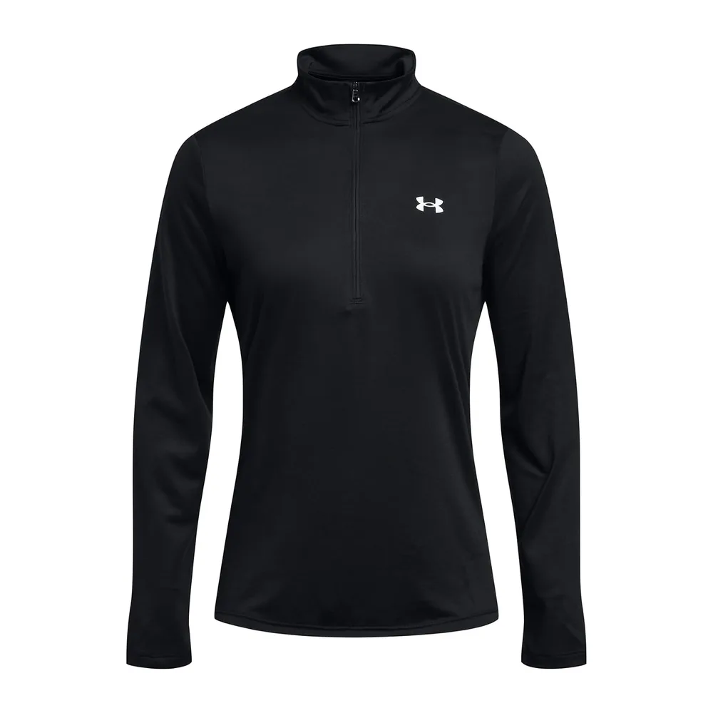 Tech 1/2 Zip- Solid Sweater — Noir