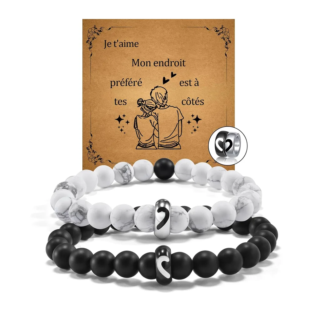 Cadeau Couple, Bracelet Couple, Cadeau Saint Valentin