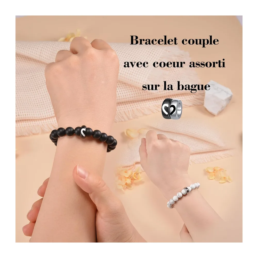 Cadeau Couple, Bracelet Couple, Cadeau Saint Valentin