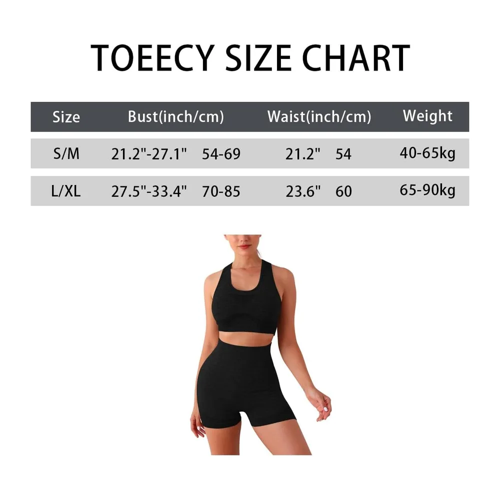Sports Tracksuit Sets Bra Tank Top Crop Top High Waist Shorts Sport Leggings — Noir