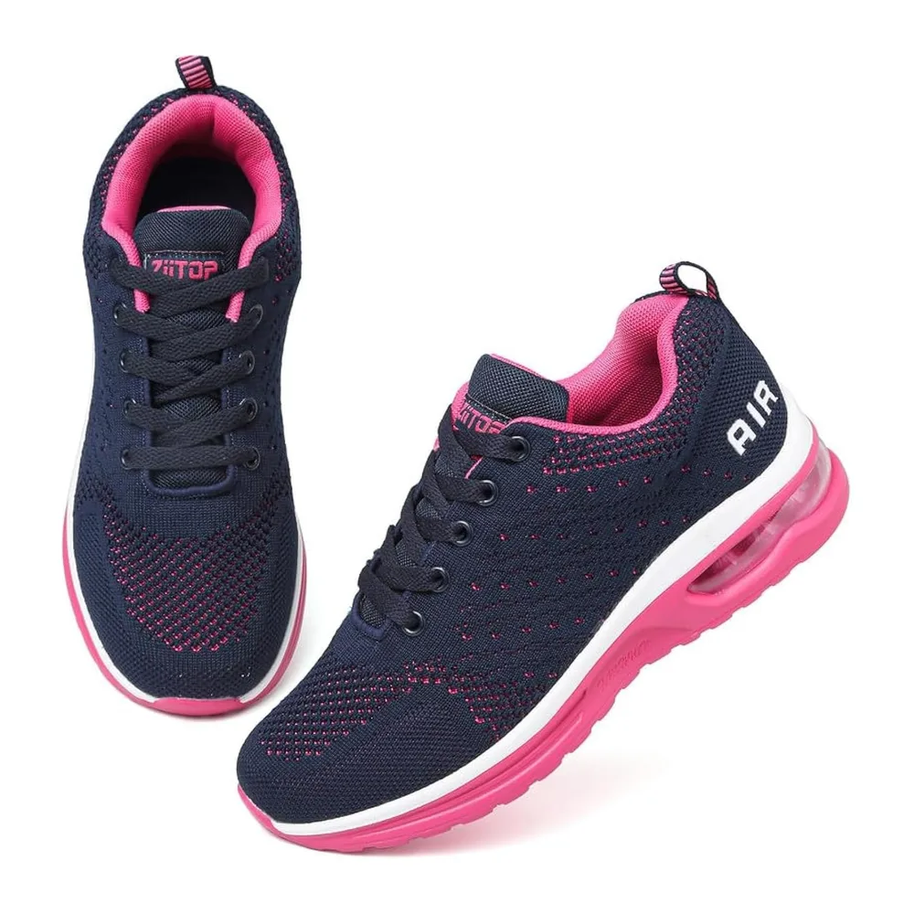 Basket Chaussures de Running Sneakers Basket de Marche à Coussin d'air Respirant — Bleu