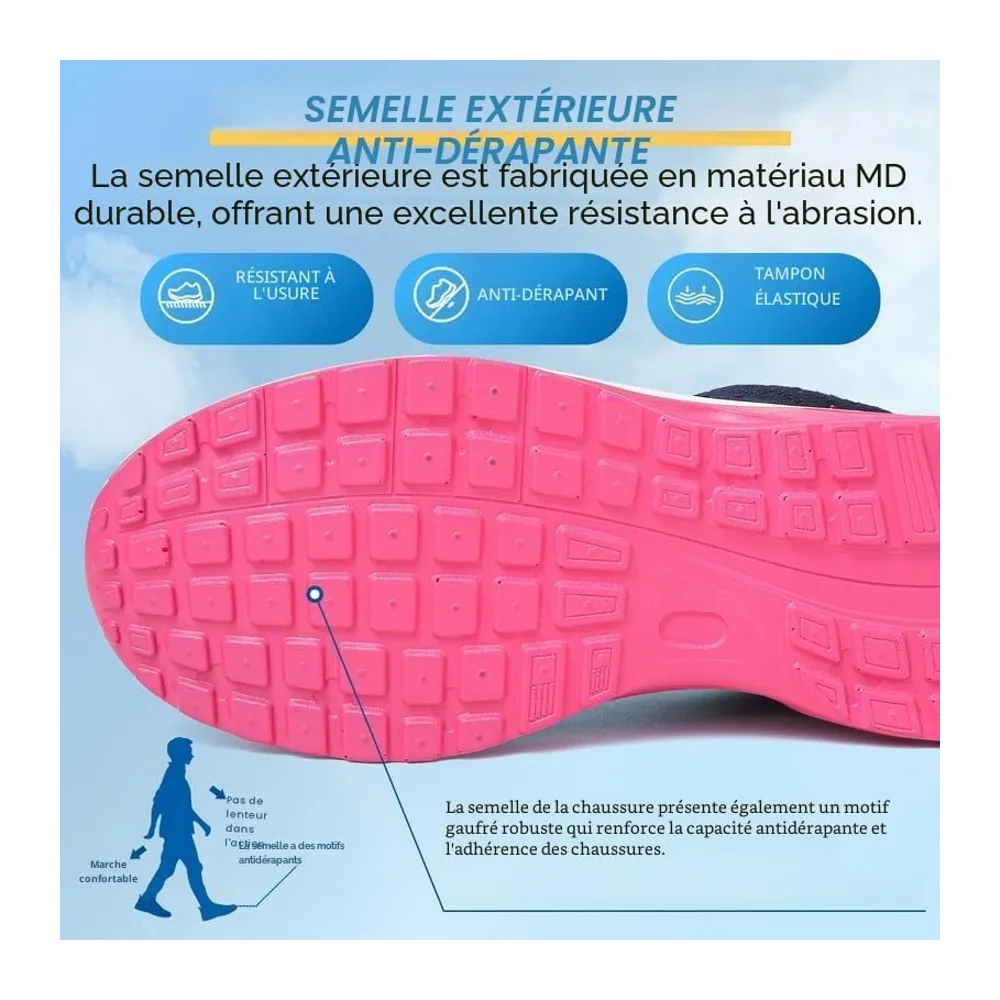 Basket Chaussures de Running Sneakers Basket de Marche à Coussin d'air Respirant — Bleu