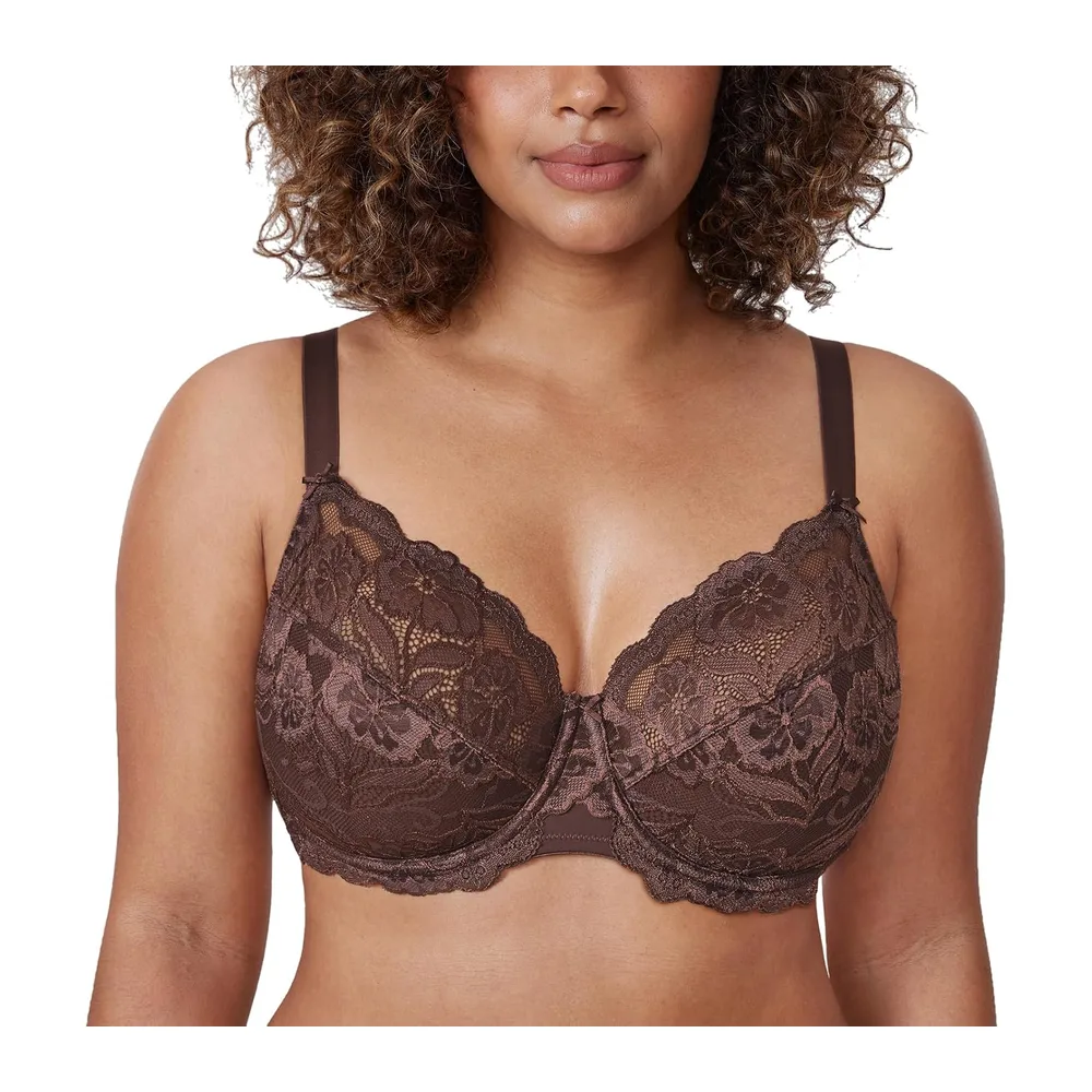 Soutien Gorge Grande Taille Dentelle — Taupe