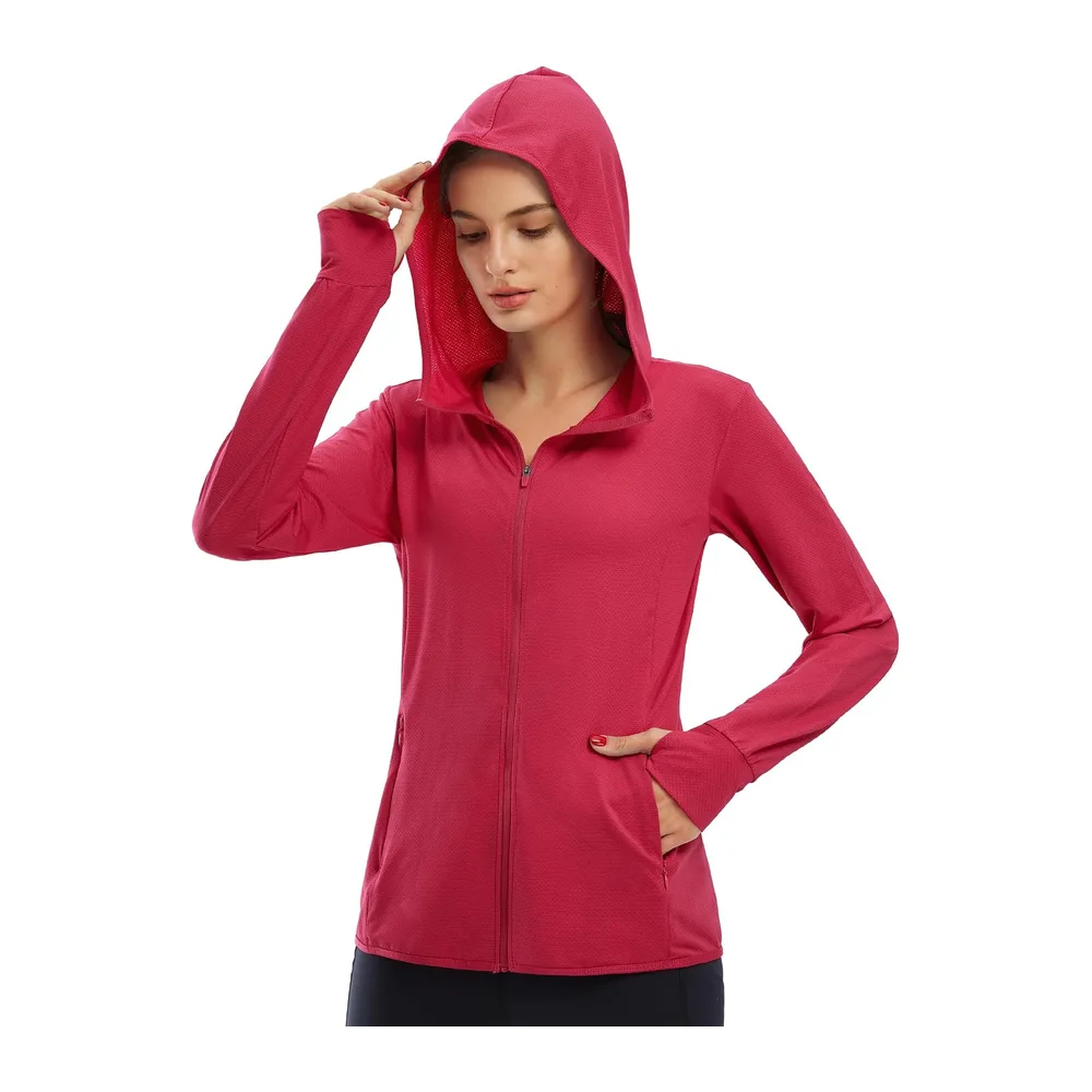 UV Chemise Veste de Course Running Vêtements — 01-rubine Rouge-upgrade