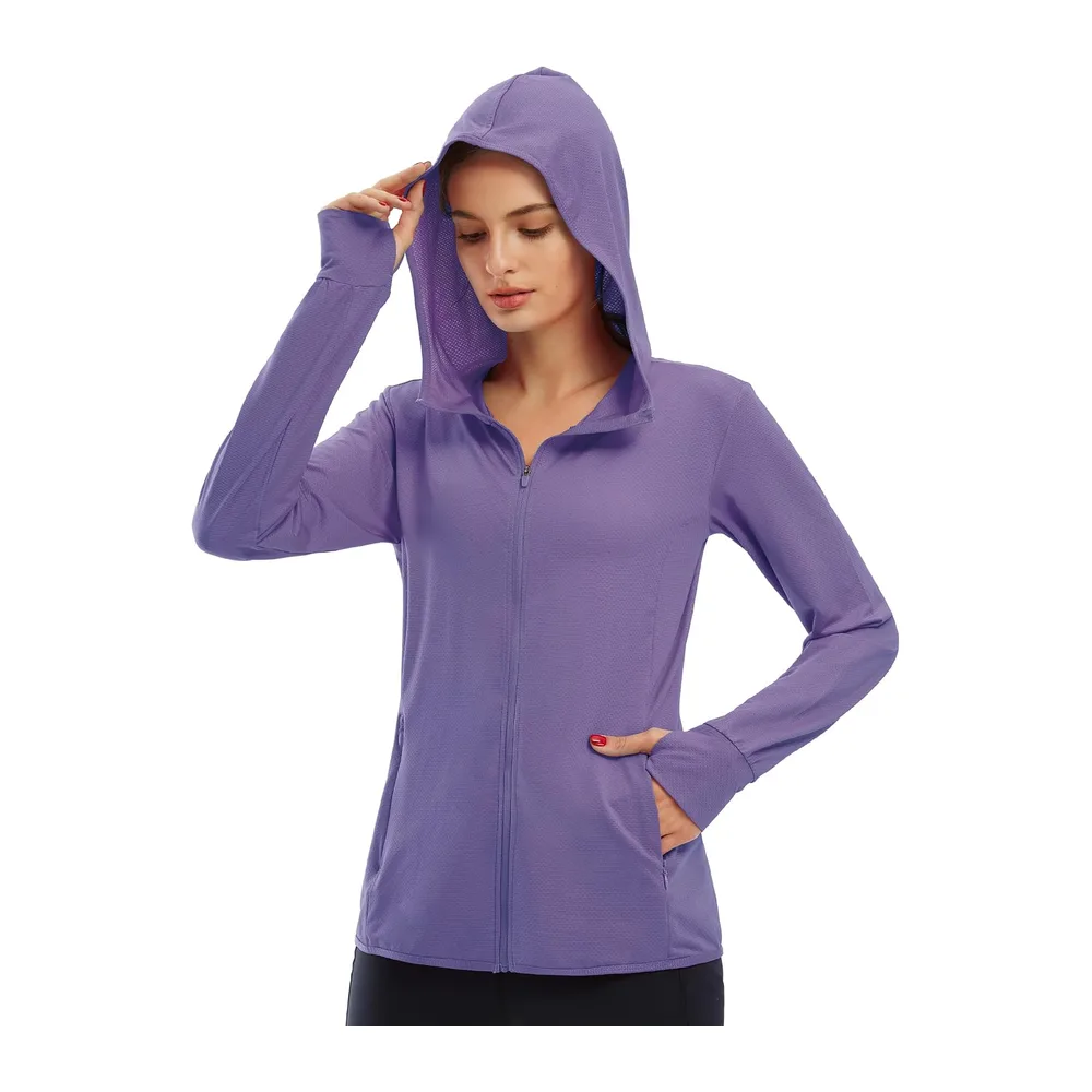 UV Chemise Veste de Course Running Vêtements — 01-violet Clair-upgrade