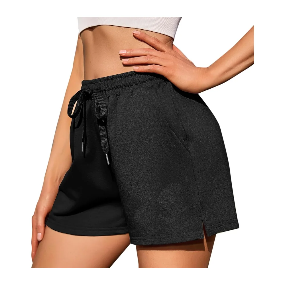Sports Shorts Casual Pants with Pockets Short Summer Breathable and Comfortable — Noir