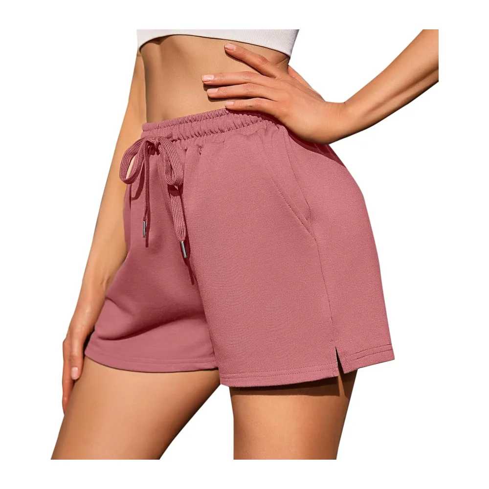 Sports Shorts Casual Pants with Pockets Short Summer Breathable and Comfortable — Rouge
