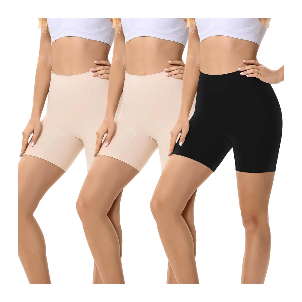 Shorty sous Jupe Legging Court Anti Frottement Cuisse Boxer Short — 2 X Beige + Noir